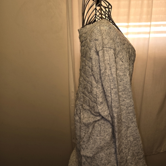 Logo large wool blend cardigan - Picture 4 of 9